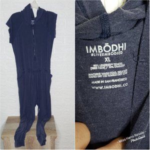 Imbodhi Navy Blue Hooded Jumpsuit XL